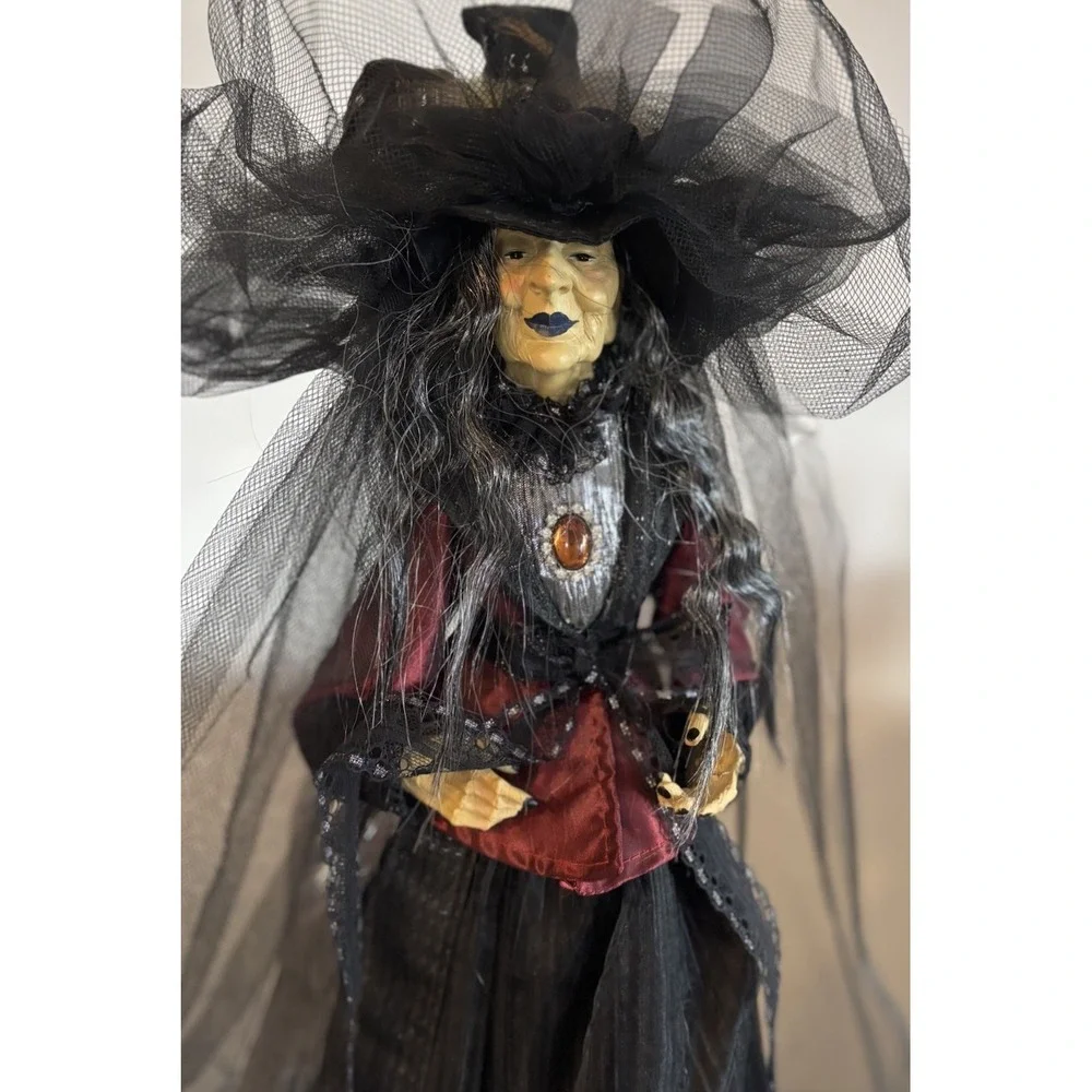 Vtg Halloween Wicked Witch Figurine Doll Decoration 23